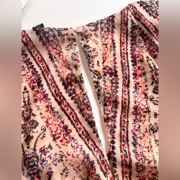 ✨NWT✨ Suzanne Betro Floral Boho Lined Dress with Front Accent Tie Size M - Picture 9 of 14